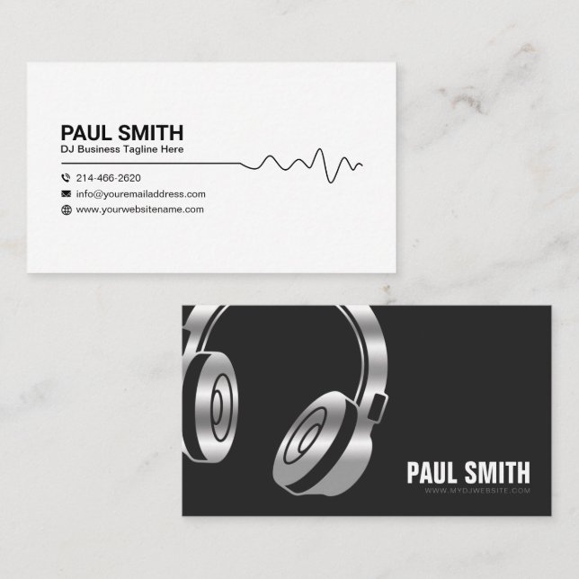 DJ Business Card, DJ Event Service, Entertainment Card (Front/Back)