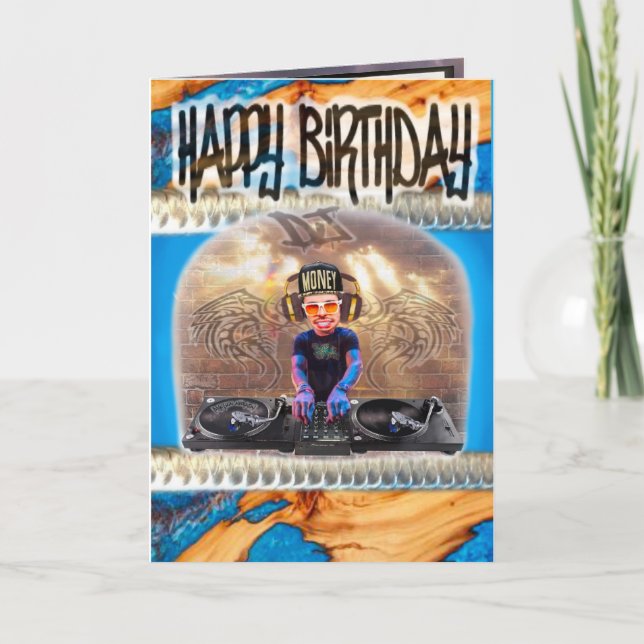 DJ carte d'anniversaire (Devant)
