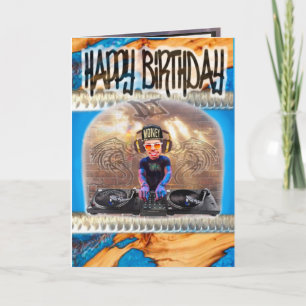 DJ carte d'anniversaire