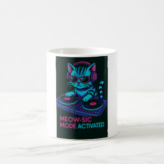 DJ Cat Coffee Mug