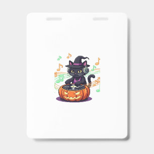 Dj cat halloween Oversized T-Shirt Badge