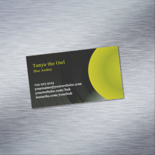 DJ CD Background Magnetic Business Card