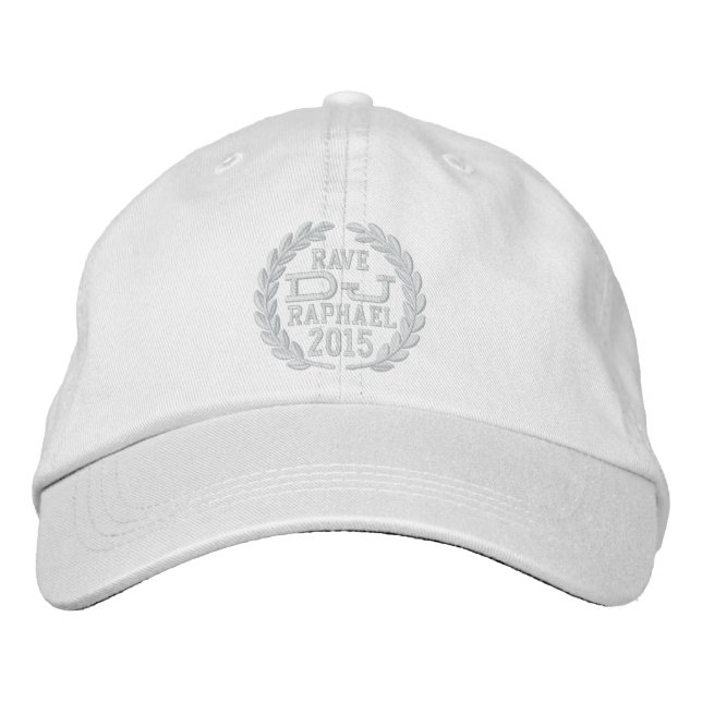 DJ Classic Laurels to Personalize Name Event Year! Embroidered Hat (Front)