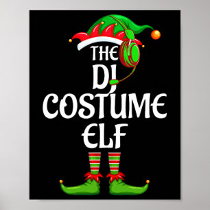 Dj Costume Elf Matching Family Group Christmas Par Poster