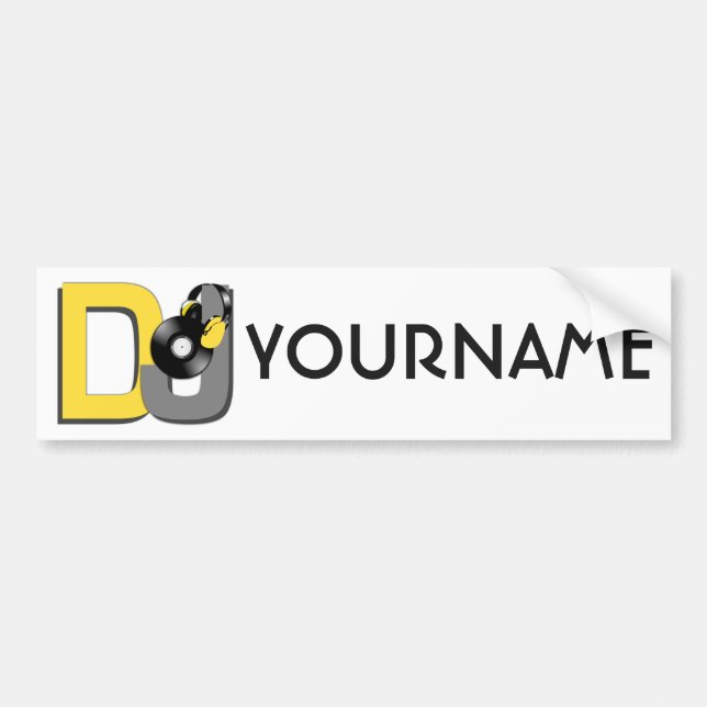 DJ custom bumpersticker Bumper Sticker (Front)