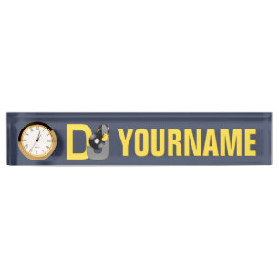 DJ custom colour desk nameplate