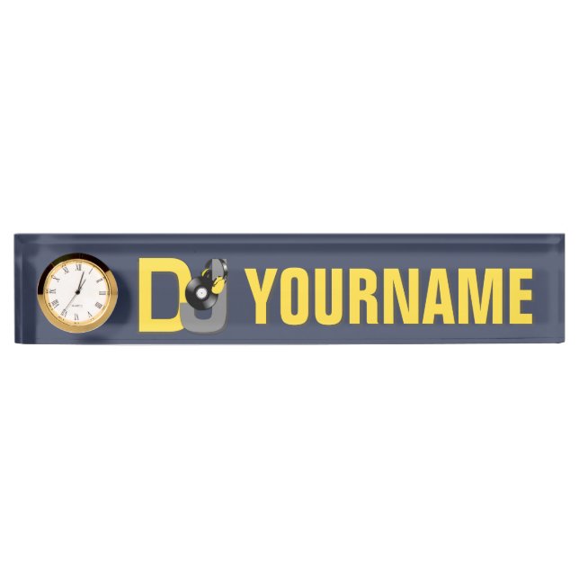 DJ custom colour desk nameplate (Front)