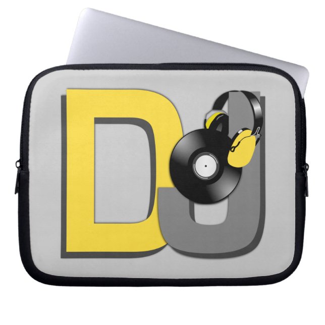 DJ custom colour laptop sleeve (Front)