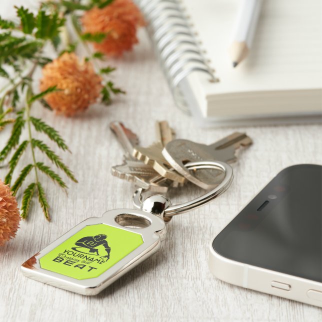 DJ custom colour & monogram key chain (Side)