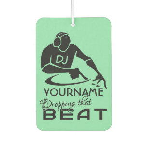 DJ custom name & colour air freshner Car Air Freshener