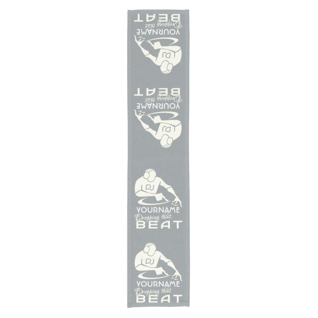 DJ custom name & colour table runners (Front)