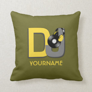 DJ custom throw pillow