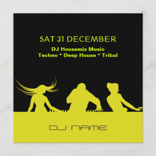 DJ Customizable Party Personalized Invitation