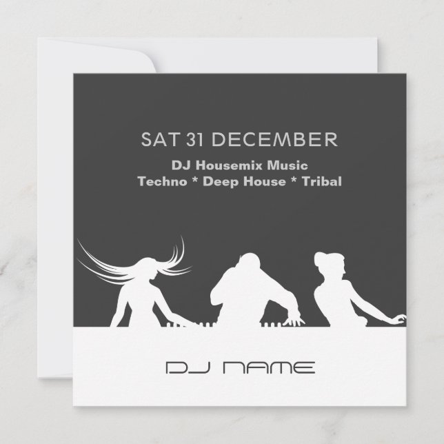 DJ Customizable Party Personalized Invitation (Front)