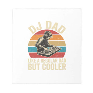 DJ Dad But Cooler Vintage Sunset Vector Design_1 Notepad