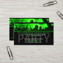 DJ Dance Rave Lasers Club Carte de visite