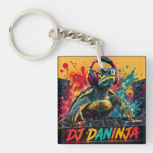 DJ DANINJA DOUBLE SIDED KEYCHAIN