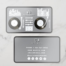 DJ Deejay Turntable Record Grey Metallic Silver