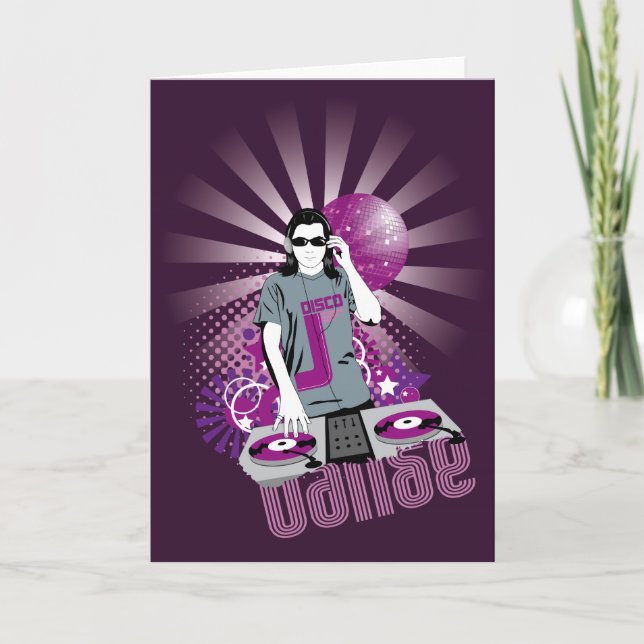 Dj disco - Carte de voeux (Devant)