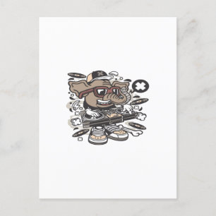 Dj Elephant Postcard
