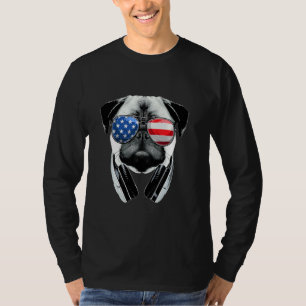 Dj English Bull Dog Happy 4th Of July Day T-Shirt