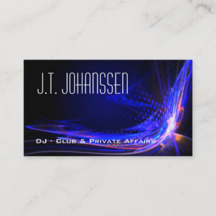 DJ - Explosion couleur noir Cartes de visite stand