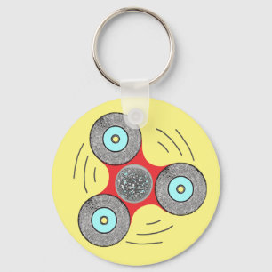 DJ Fidget Spinner Keychain