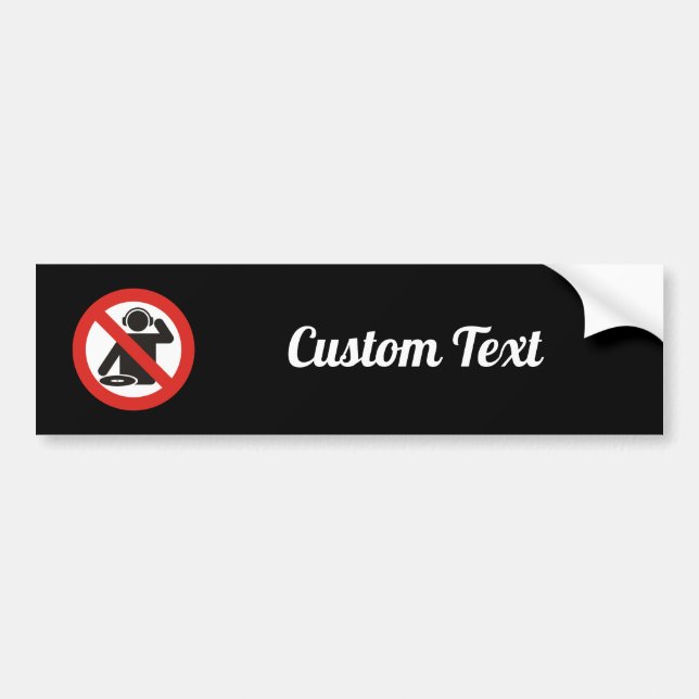 DJ free zone Bumper Sticker (Front)