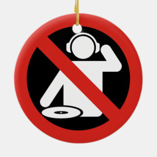DJ free zone Ceramic Ornament