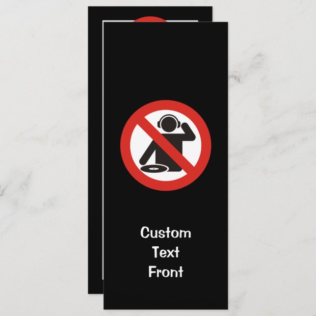 DJ Free Zone Invitation (Front/Back)