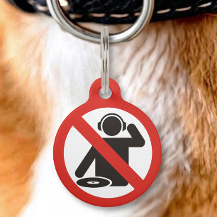 DJ free zone Pet ID Tag