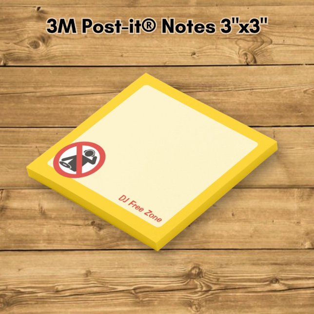 DJ Free Zone Post-it Notes (Creator Uploaded)