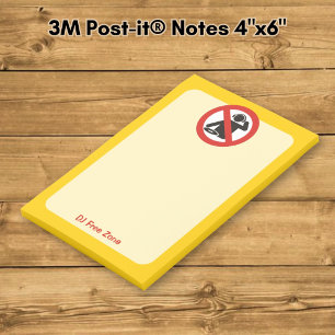 DJ Free Zone Post-it Notes