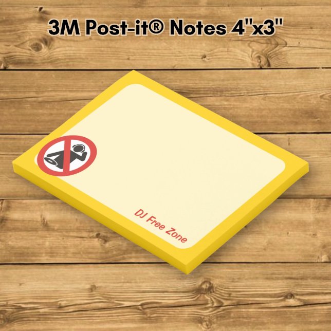 DJ Free Zone Post-it Notes (Creator Uploaded)