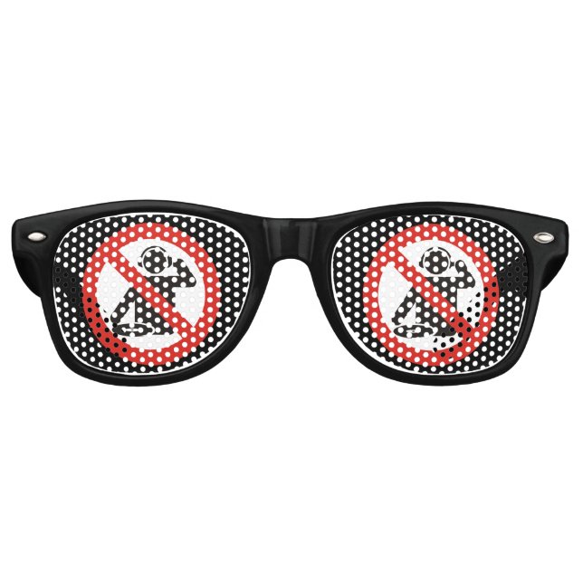 DJ free zone Retro Sunglasses (Front)
