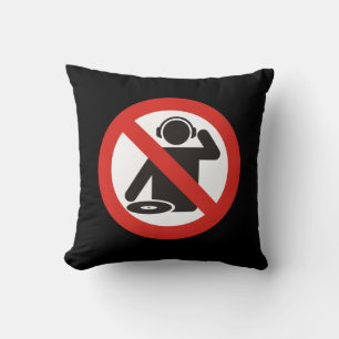DJ free zone Throw Pillow
