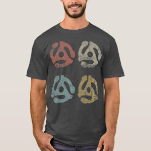DJ Gift 45 RPM Record Adapter Vintage distressed T-Shirt