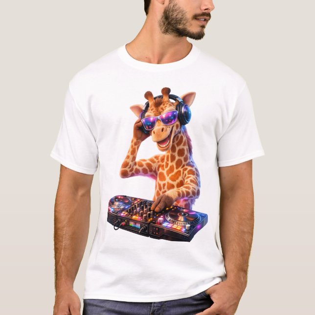 DJ Giraffe 4D Party Vibes Tee (Front)
