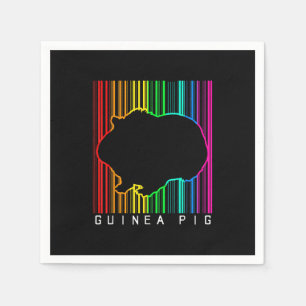DJ Guinea Pig Techno Edm Animal Rave Star Rainbow Napkin