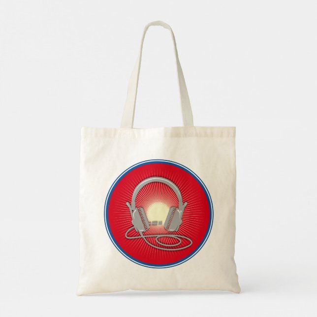 DJ Headphones Icon Tote Bag (Back)