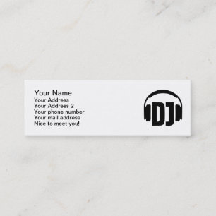 DJ headphones Mini Business Card