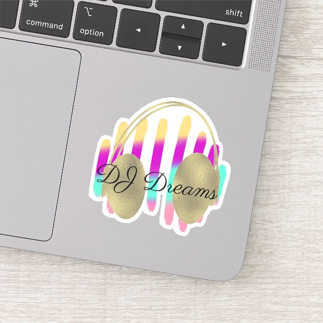 DJ Headphones Sound Waves Music (Detail)