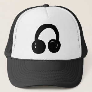 dj headphones trucker hat