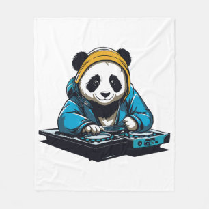 DJ Kawaii Panda Fleece Blanket