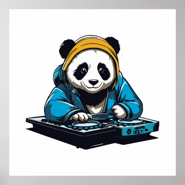 DJ Kawaii Panda Poster (Front)