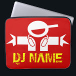 DJ laptop sleeve with custom deejay name<br><div class="desc">DJ laptop sleeve with custom deejay name</div>