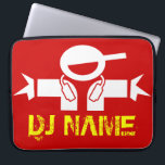 DJ laptop sleeve with custom deejay name<br><div class="desc">DJ laptop sleeve with custom deejay name</div>