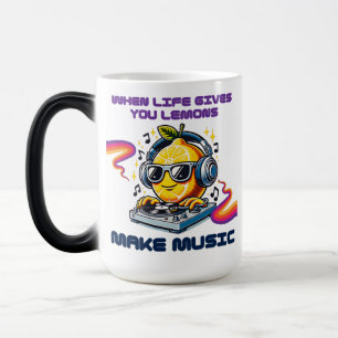 DJ Lemon Groove with Headphones and Turntable Magic Mug