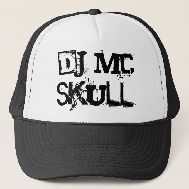 DJ MC SKULL TRUCKER HAT (Front)