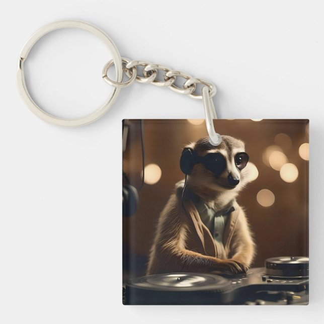 DJ Meerkat: Spinning Tracks in the Savanna, Keychain (Front)